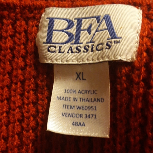 BFA Classics vintage womens XL red knitted sweater - Picture 4 of 4